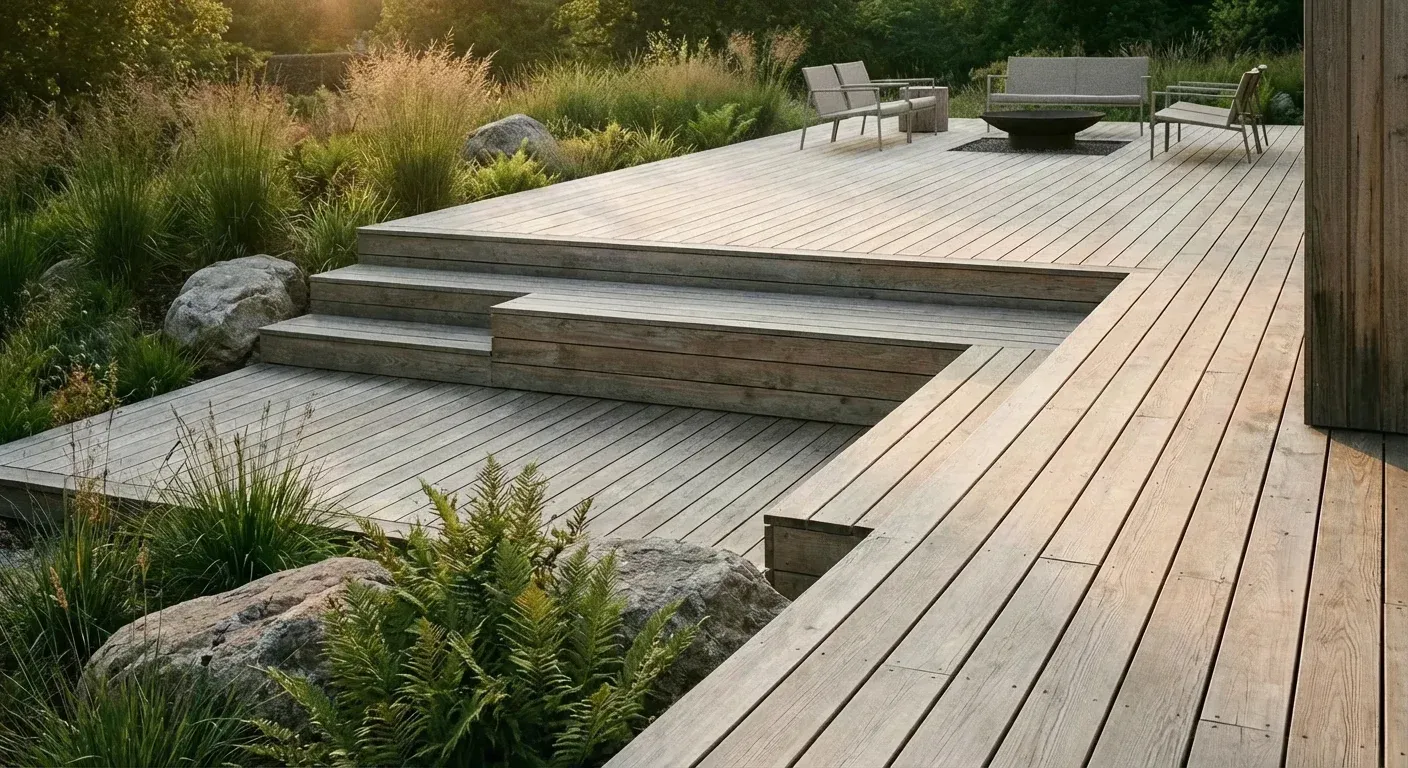 Exklusive Holzterrasse